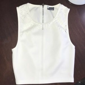 White crop top